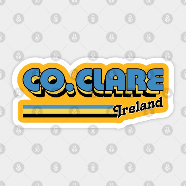 County Clare / Irish Retro County Pride Design Sticker by feck!